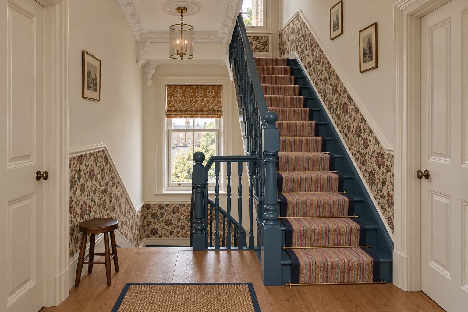 Family residence in Epsom Downs: The first-floor hallway.
