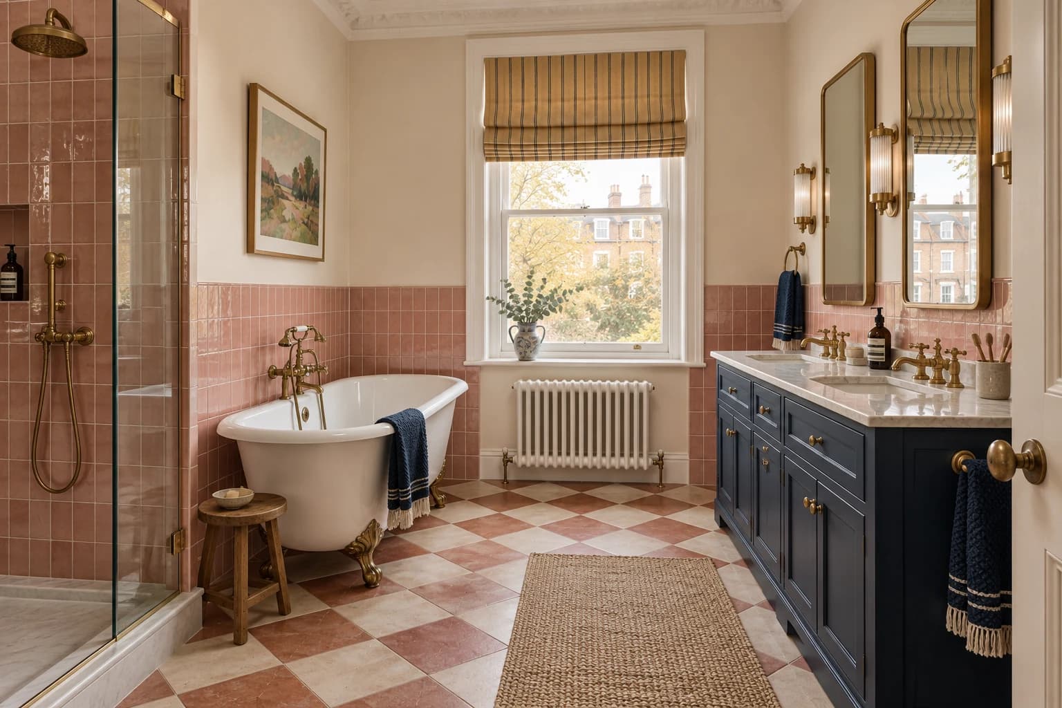 Family residence in Epsom Downs: The main bathroom interior.