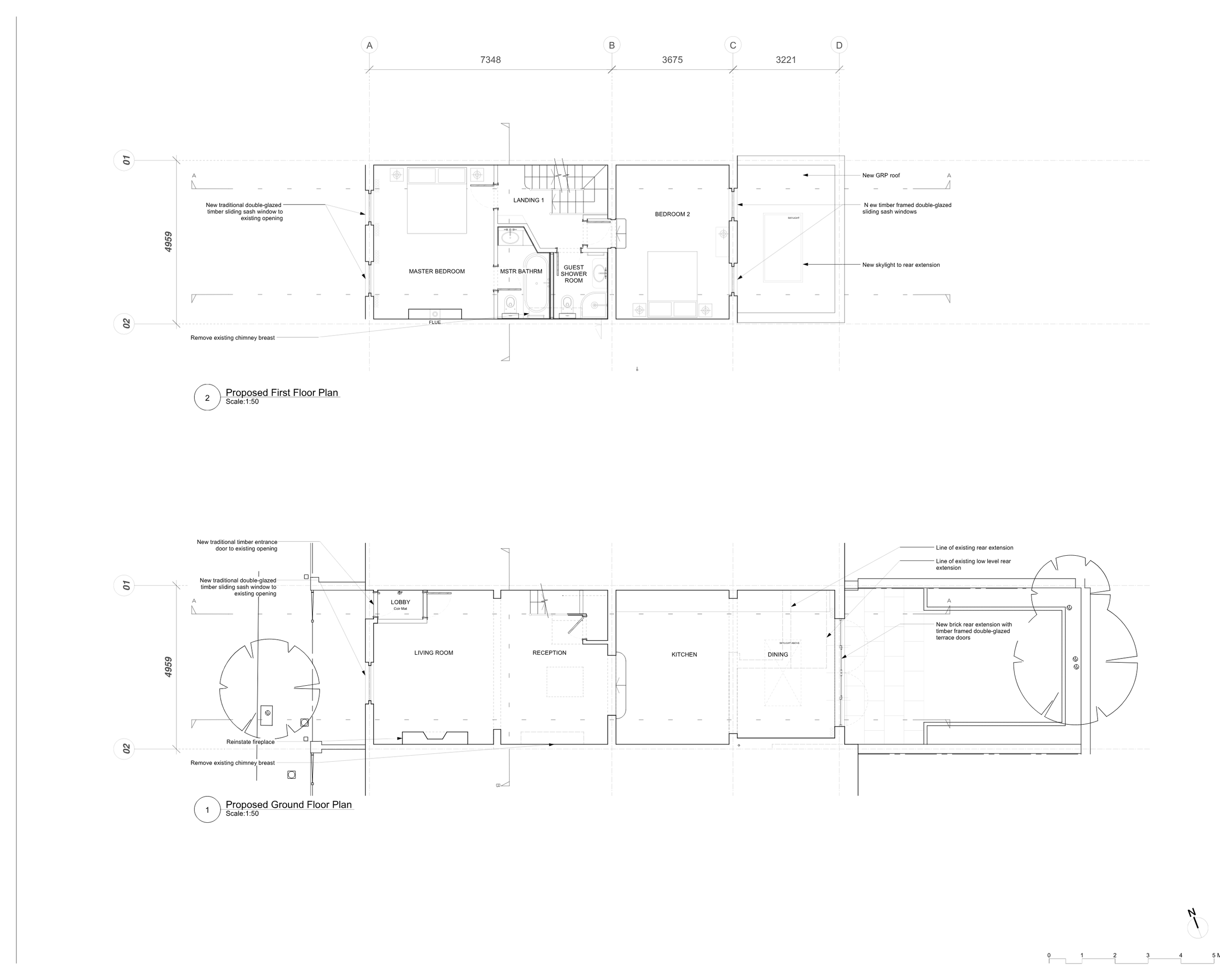 Faroe Road: Proposed floor plans