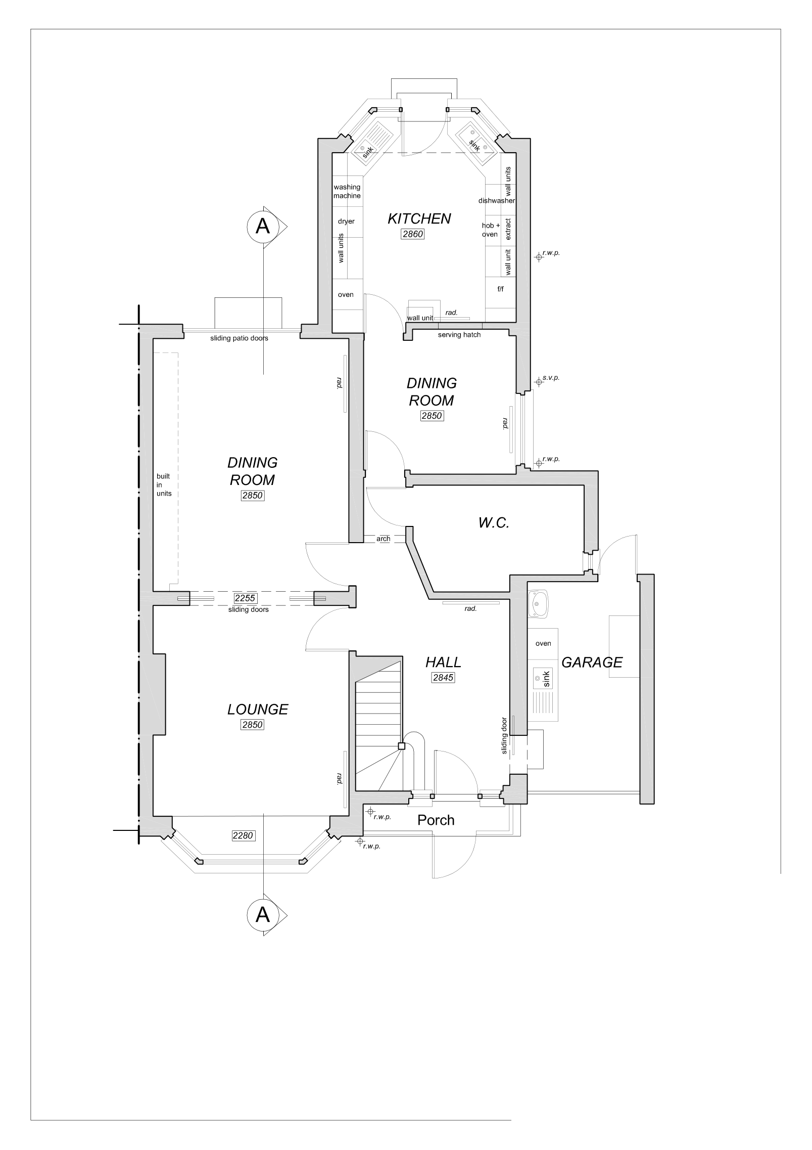 Queen Elizabeth: Existing ground-floor survey