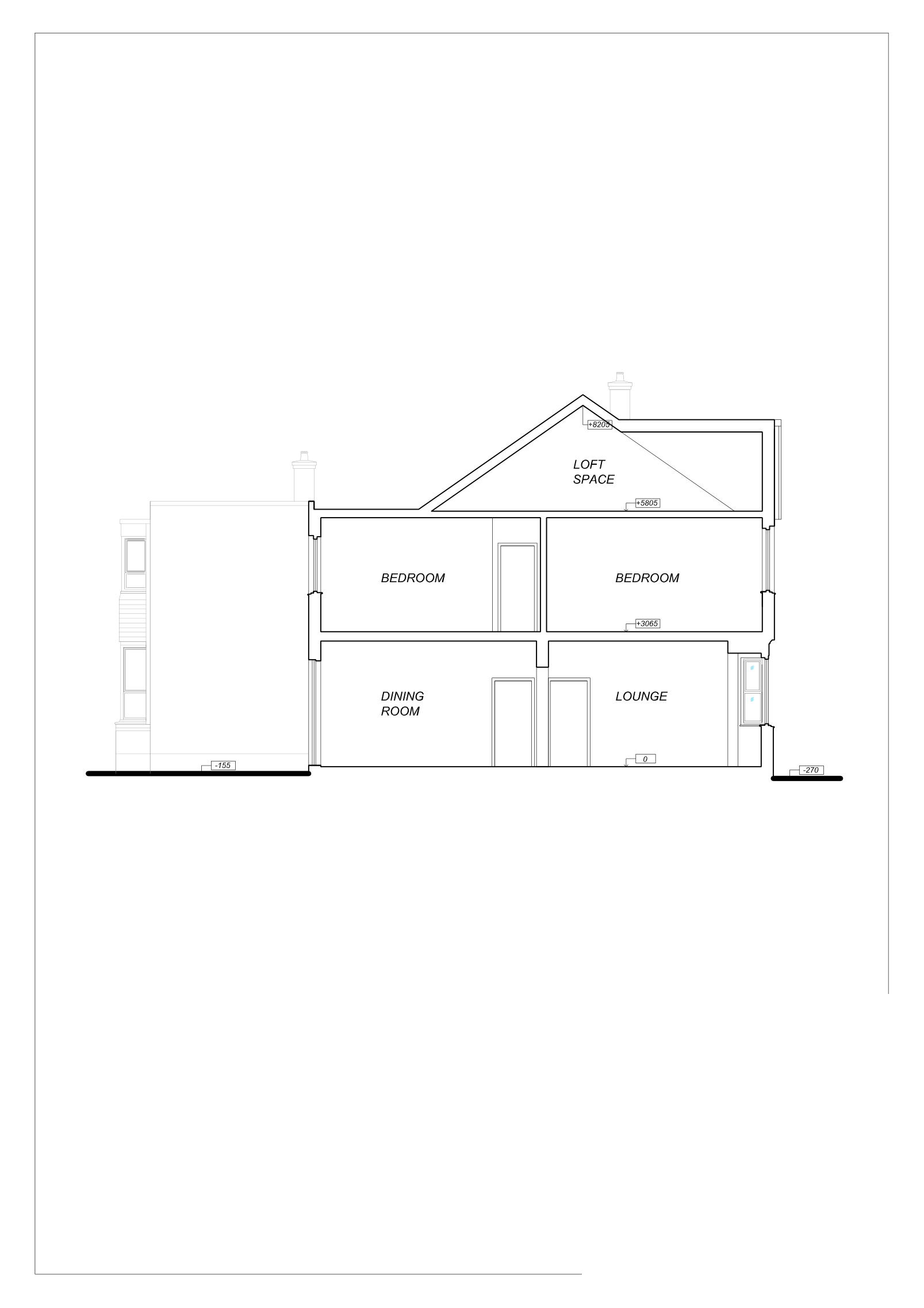 Queen Elizabeth: Existing building section