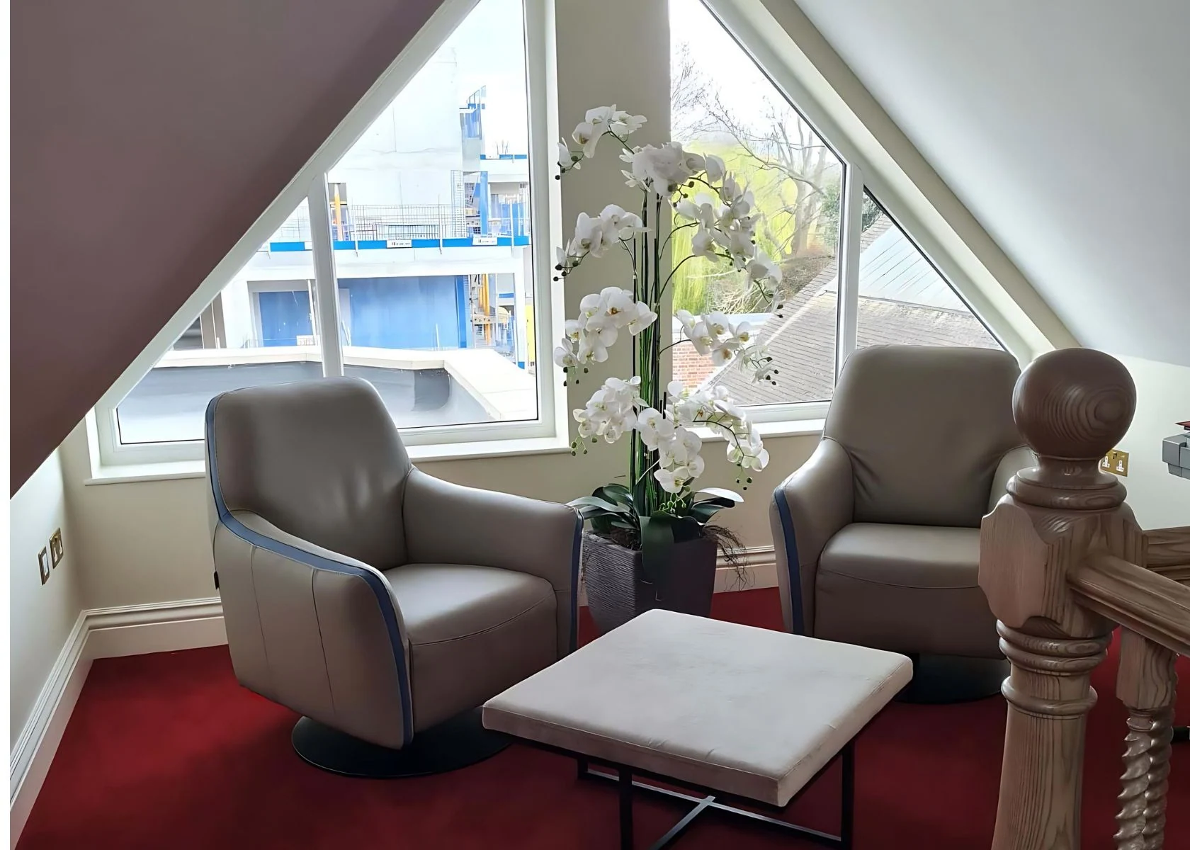 Queen Elizabeth: A seating area within the roof space.