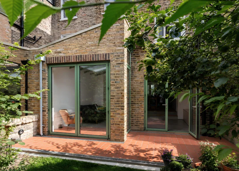 Green-framed garden extension at Riversdale Road.
