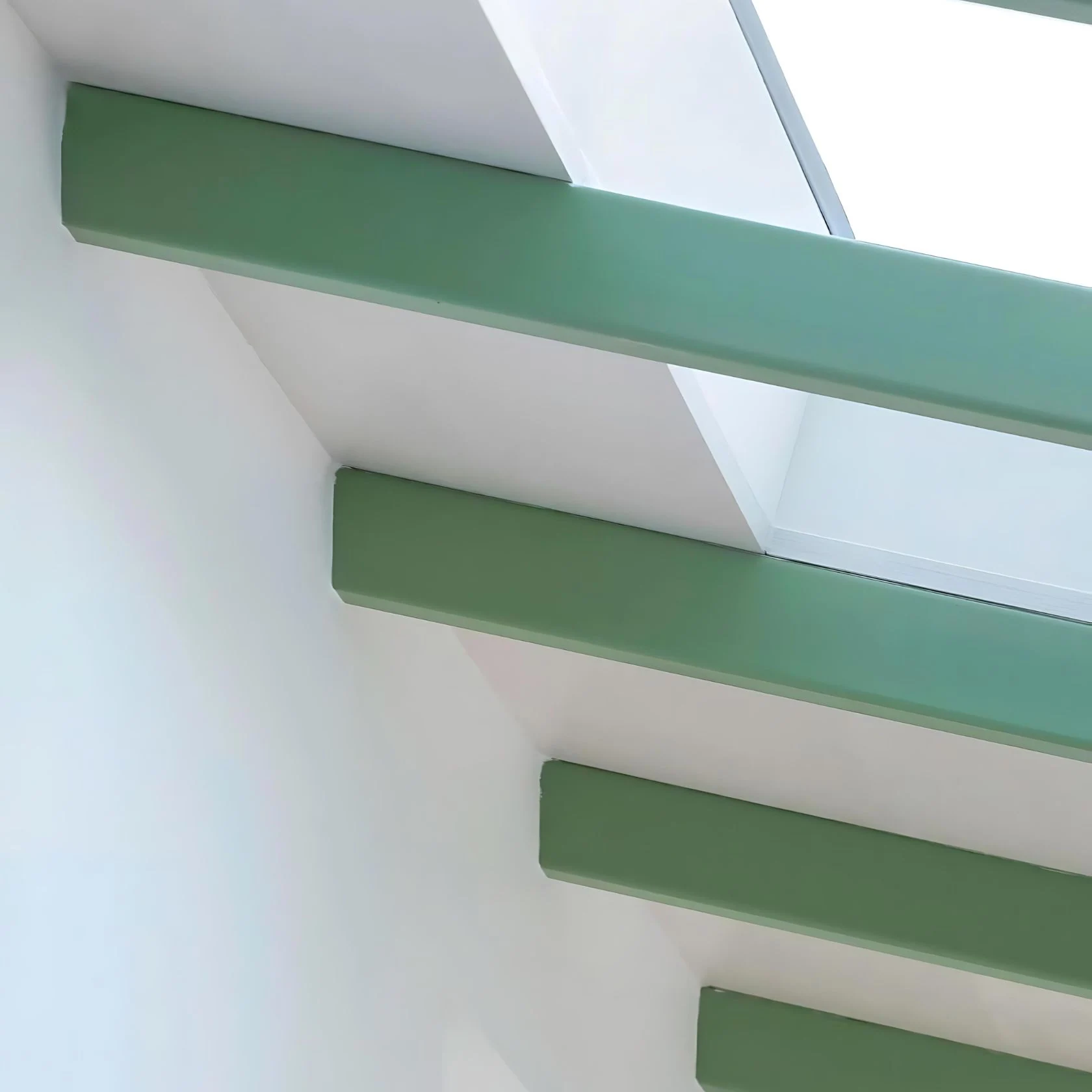 Riversdale Road: A close view of the rooflight and beam junction.